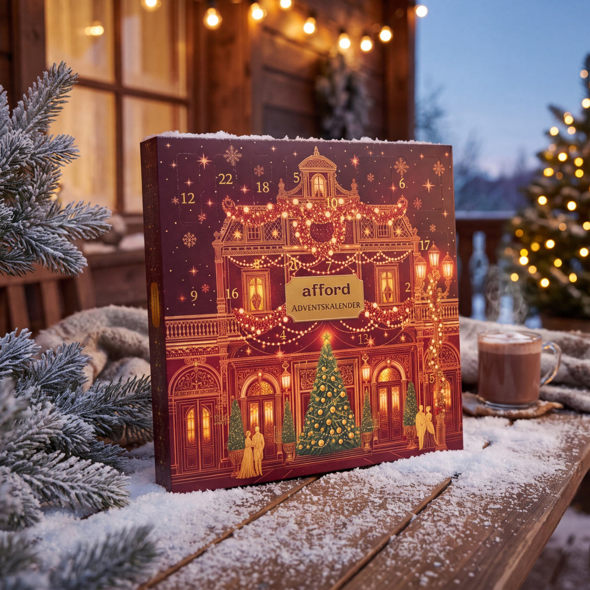 Parfüm Adventskalender im Schnee, Weihnachtsgeschenk für Damen und Herren