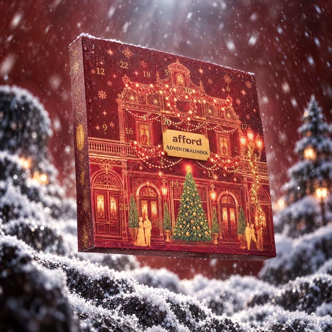 Der Afford Adventskalender im Schneetreiben